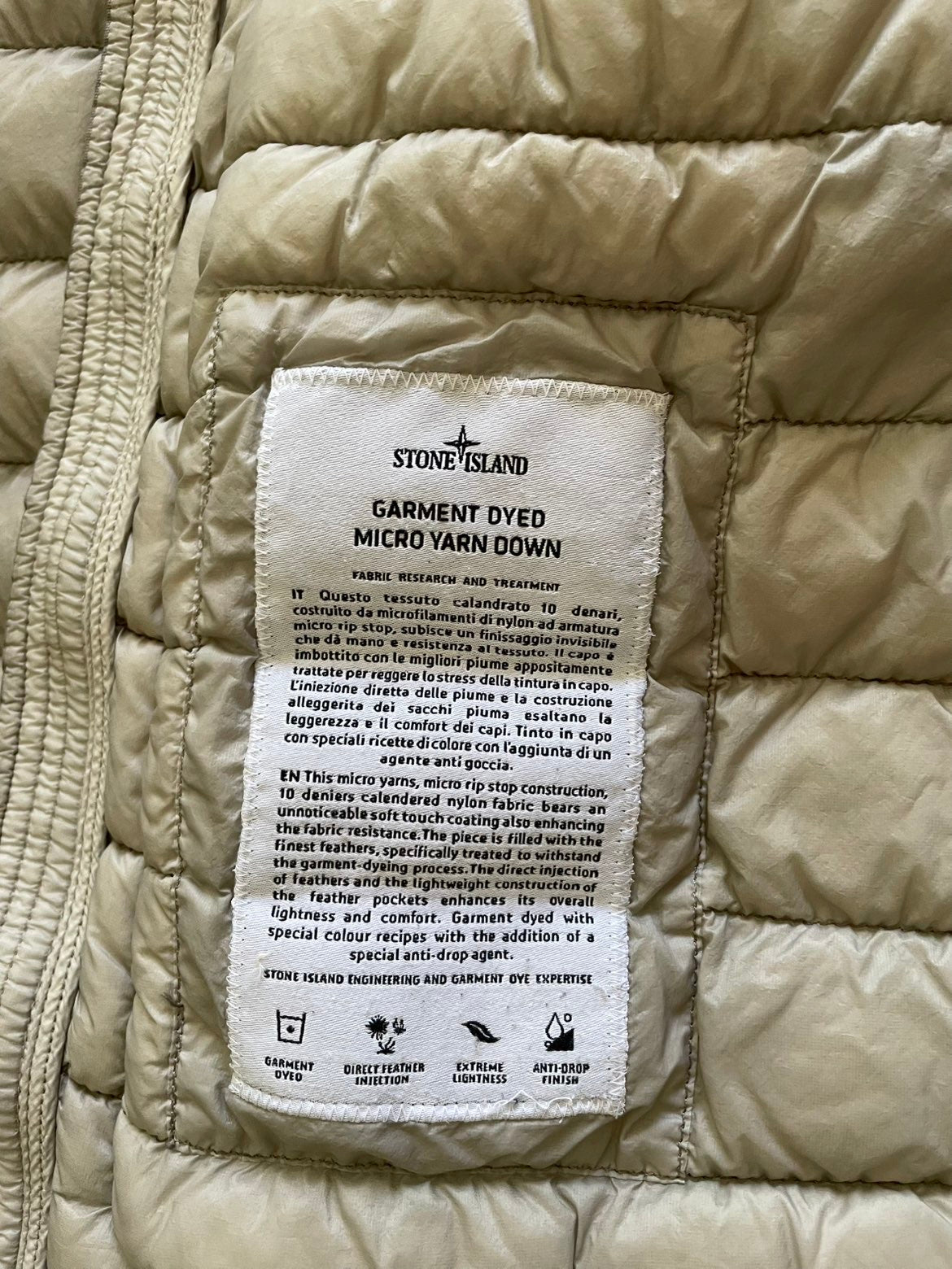 Stone Island Garment Dyed Micro Yarn Down - XL