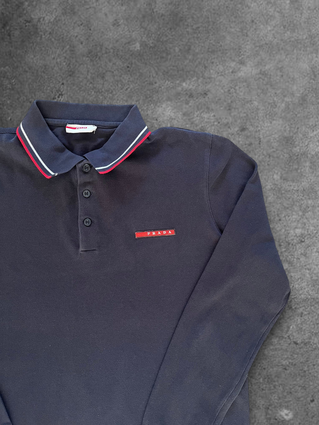 Prada Linea Rossa Polo Long Sleeve - M